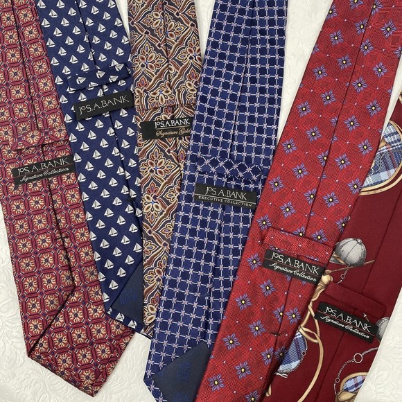 Lot 6 Jos A Bank Silk Neck Ties - Picture 2 of 15